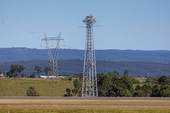 Fitted with 25 cameras, a tower near the new airport’s runway feeds digital images to air traffic controllers 17 kilometres away in Eastern Creek.
