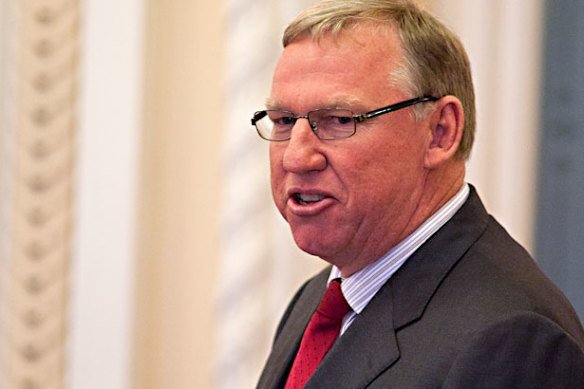 Then-deputy premier Jeff Seeney in parliament in 2012. Along with chairing duties at Sunwater, he’s also on the board at CS Energy.
