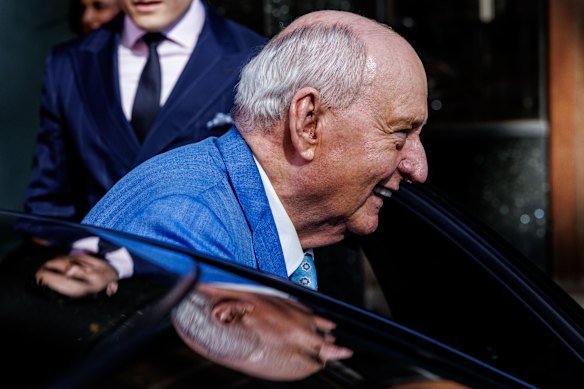 Jones departs the Downing Centre Local Court on Thursday.
