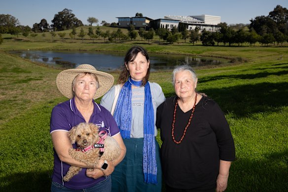 Sue Cartwright, Nicole Luhrs and Sandra Newham (right) from Save Western Sydney Wildlife Australia.
