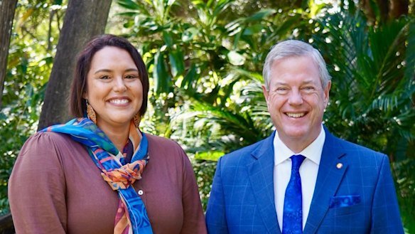 Queensland’s Chief First Nations Health Officer Samantha Wild and Health Minister Tim Nicholls, announcing her appointment in a Facebook post in July.