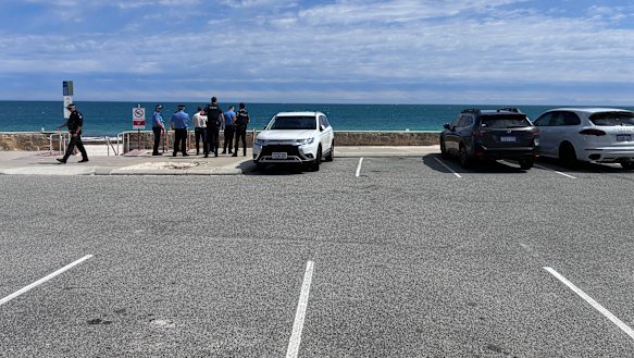 Forensics police and specialist detectives taped off a section of the car park on Friday.