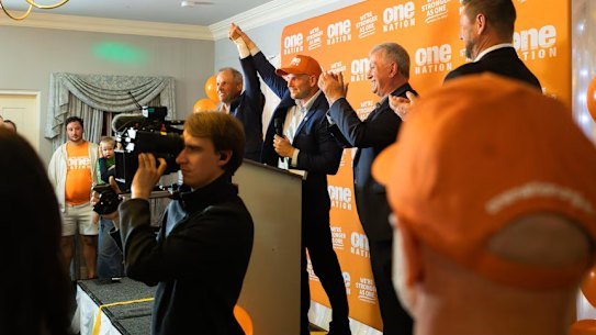David Donis (far-left) at Luke Herdegen’s victory party.