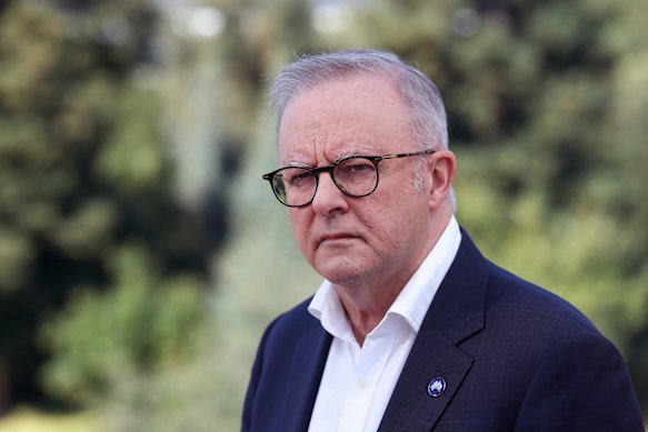 Prime Minister Anthony Albanese, pictured on the weekend as he visits the US.