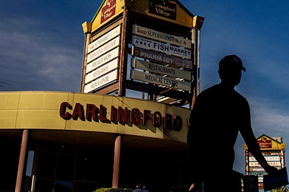 Carlingford Village Shopping Centre on Pennant Hills Road.