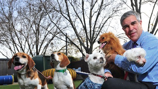 Dr Graeme Smith in 2011 at the Lost Dogs Home in North Melbourne.