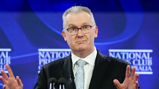 Minister for Immigration and Citizenship Tony Burke during his address to the National Press Club.