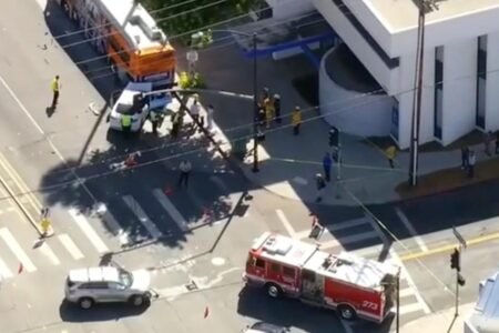 Several people injured in violent LA Metro bus crash Several people injured in violent LA Metro bus crash