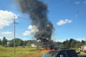 F-16 fighter jet crashes in Michigan as pilot ejects and is rushed to hospital