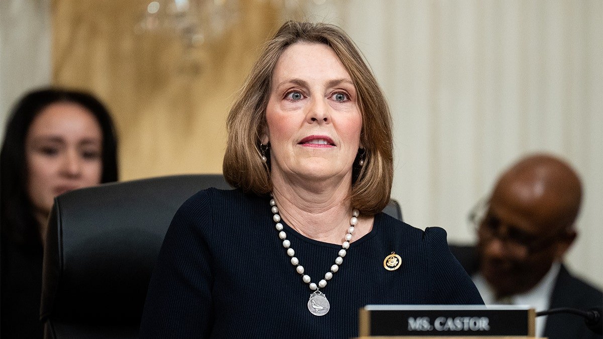 Rep. Kathy Castor, D-Fla., takes her seat for the House Select Committee on the Strategic Competition Between the United States and the Chinese Communist Party hearing in the Cannnon House Office Building on Tuesday, January 30, 2024.