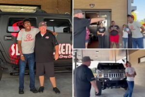 Generous boss gifts fast-food worker custom Hummer after impressive workplace grind Generous boss gifts fast-food worker custom Hummer after impressive workplace grind