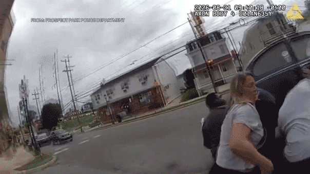 WATCH: Bystanders, police lift Volkswagen off woman pinned underneath after dramatic e-bike crash WATCH: Bystanders, police lift Volkswagen off woman pinned underneath after dramatic e-bike crash