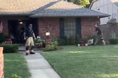 Oklahoma firefighters finish mowing man’s lawn after he falls ill doing yard work: ‘We couldn’t leave it that way’