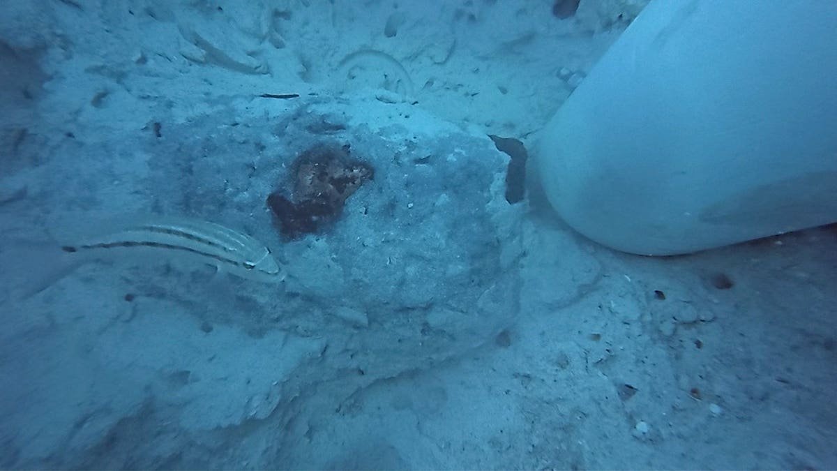 View of ingot on seabed