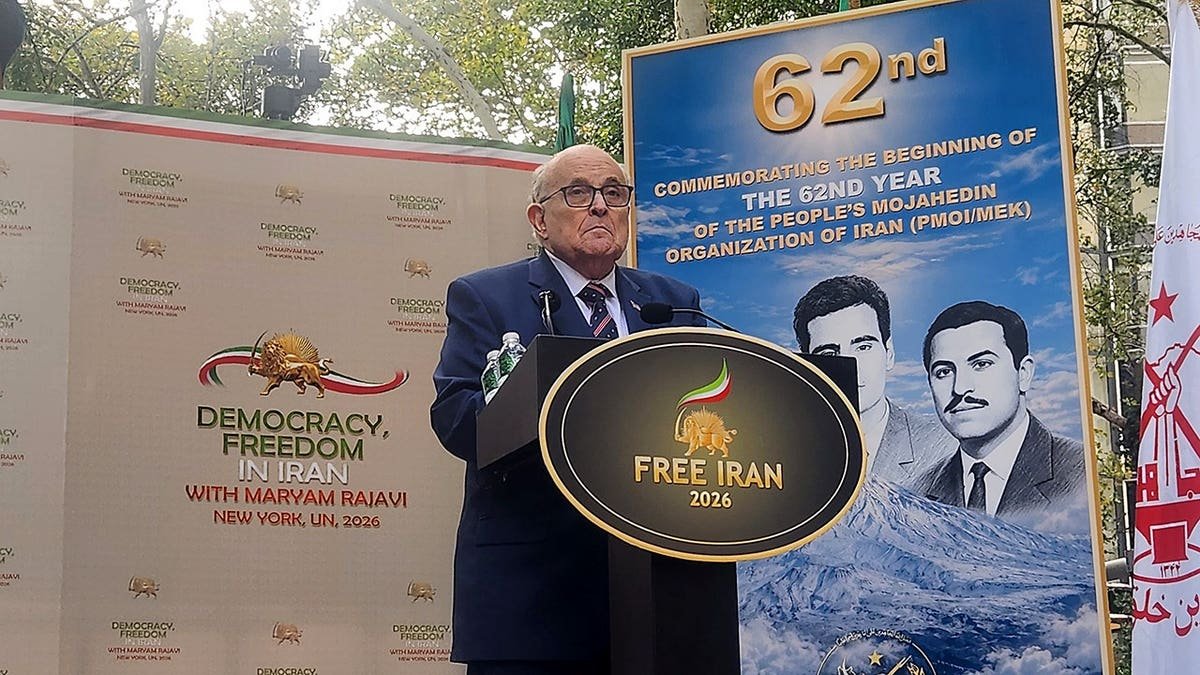 "Free Iran" protests are held outside the UN during the United Nations General Assembly Wednesday.