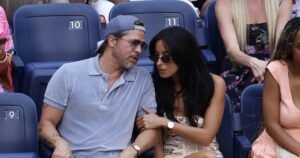 Brad Pitt Cuddles Up to Girlfriend Ines de Ramon and Poses for Selfies With Fans at US Open Brad Pitt Cuddles Up to Girlfriend Ines de Ramon and Poses for Selfies With Fans at US Open