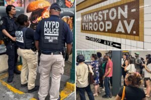 NYPD officer accidentally shoots gun on subway station, striking another cop and bystander with bullet fragments