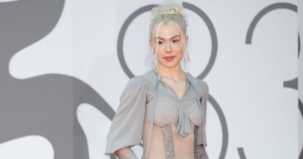 Phoebe Bridgers Looks Positively Ethereal in Gray Naked Dress at Venice International Film Festival Phoebe Bridgers Looks Positively Ethereal in Gray Naked Dress at Venice International Film Festival