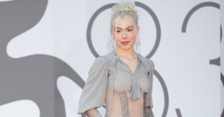 Phoebe Bridgers Looks Positively Ethereal in Gray Naked Dress at Venice International Film Festival Phoebe Bridgers Looks Positively Ethereal in Gray Naked Dress at Venice International Film Festival