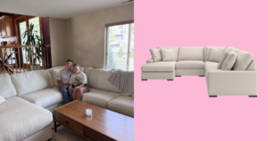 Worth It! My Boyfriend and I Tested This Dreamy Bouclé Sectional in Our New Home — We’re Obsessed
