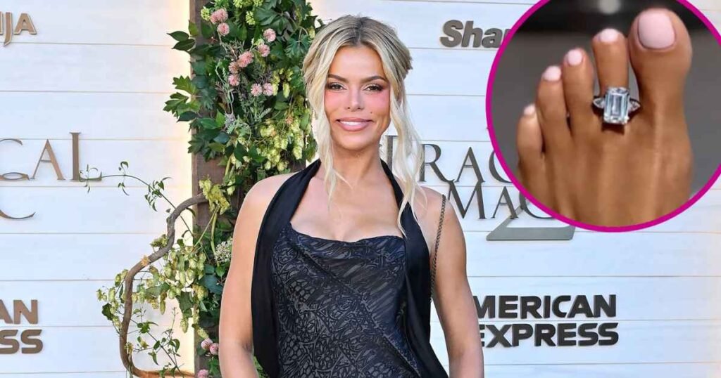 Brooks Nader Adds Sparkle to Her Pedicure With Massive Aquamarine and Diamond Toe Ring: ‘Oui’ Brooks Nader Adds Sparkle to Her Pedicure With Massive Aquamarine and Diamond Toe Ring: ‘Oui’