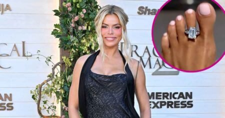 Brooks Nader Adds Sparkle to Her Pedicure With Massive Aquamarine and Diamond Toe Ring: ‘Oui’