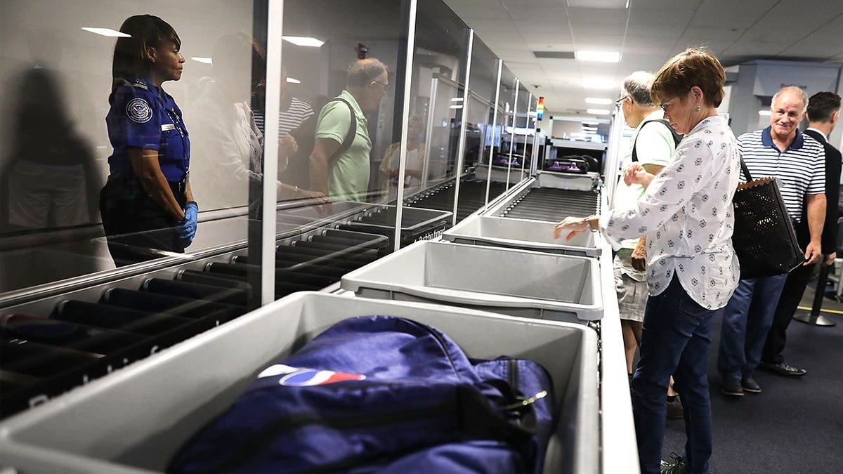 View of TSA line at LGA