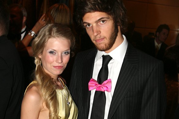 PC Valmorbida with then-partner Theodora Richards, daughter of Rolling Stones member Keith Richards, at an event at Crown Casino in 2006. 