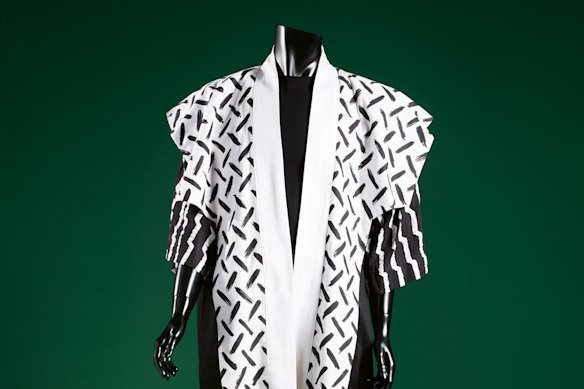 A New Black-and-Whites costume from 1983. “I was pushing some shapes … getting away from the more formal suit look,” says Crombie.