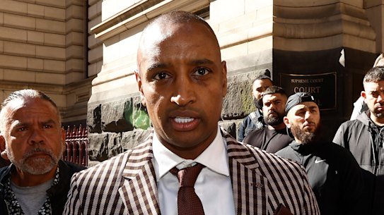 Khalid Baker outside the Court of Appeal on Wednesday.
