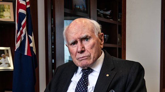 Former prime minister John Howard in his office in Sydney. 