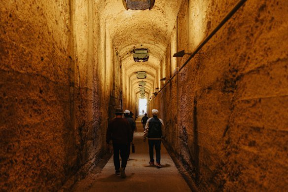 Under the old coal loader are four long, dark, Dickensian tunnels. 