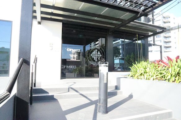 The Queensland headquarters of the CFMEU, in Bowen Hills in Brisbane.