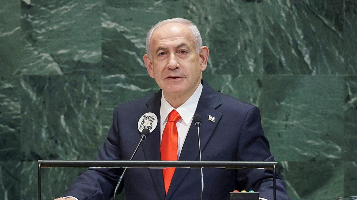 Israeli Prime Minister Benjamin Netanyahu addresses the UN