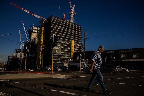New developments going up on Pennant Hills Road.