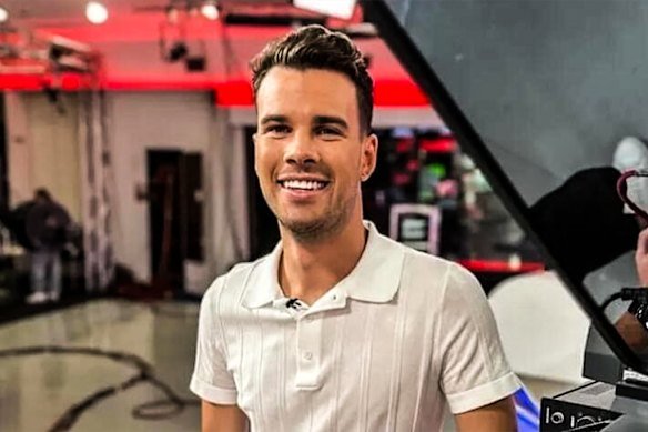 Jesse Baird in the Network Ten newsroom in Sydney.