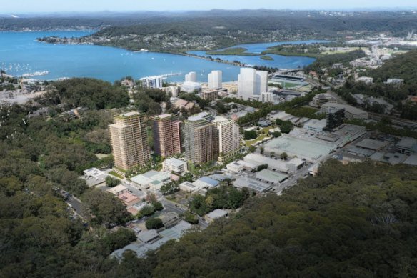 A concept image of the Gosford Alive development.