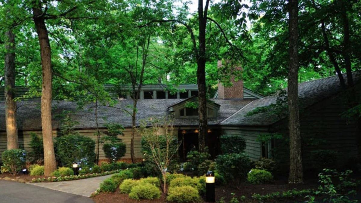 A view of the main lodge at Camp David.
