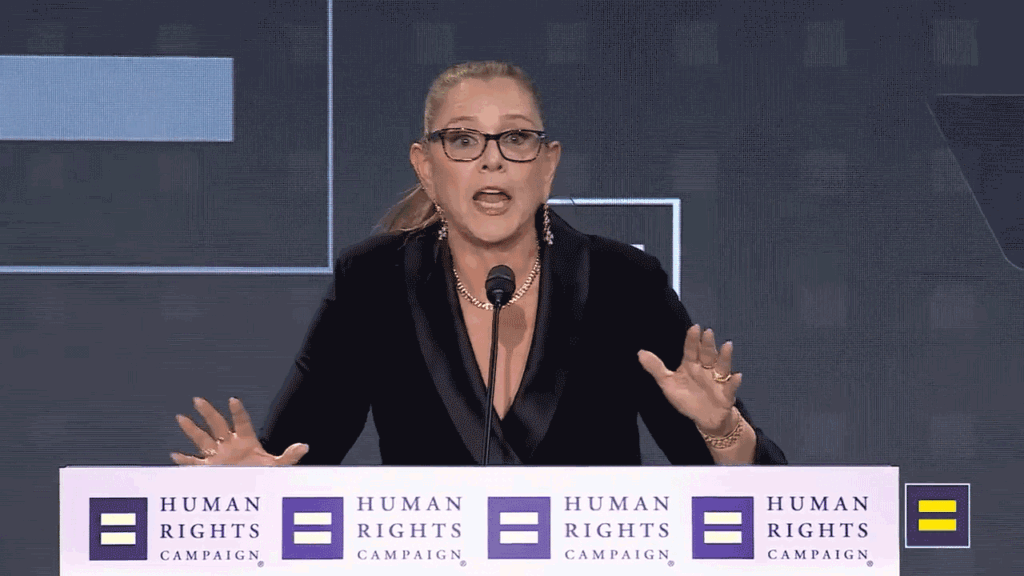 Hollywood actress upset her son isn’t gay fumes in bizarre spectacle at Human Rights Campaign gala Hollywood actress upset her son isn’t gay fumes in bizarre spectacle at Human Rights Campaign gala