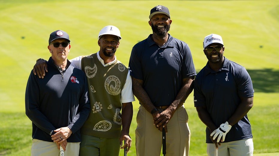 CC Sabathia on golf course during game