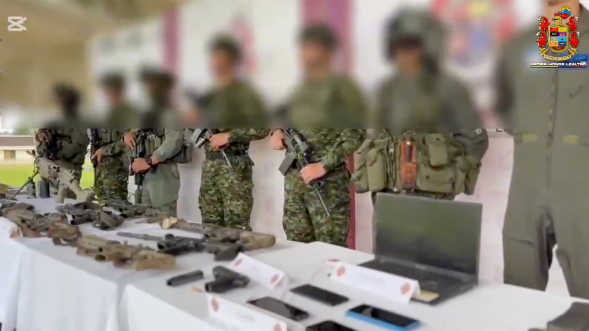 weapons on table