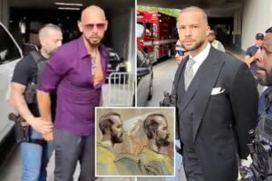 Andrew and Tristan Tate learn whether they will be allowed to go free from Miami jail while fighting UK rape charges Andrew and Tristan Tate learn whether they will be allowed to go free from Miami jail while fighting UK rape charges