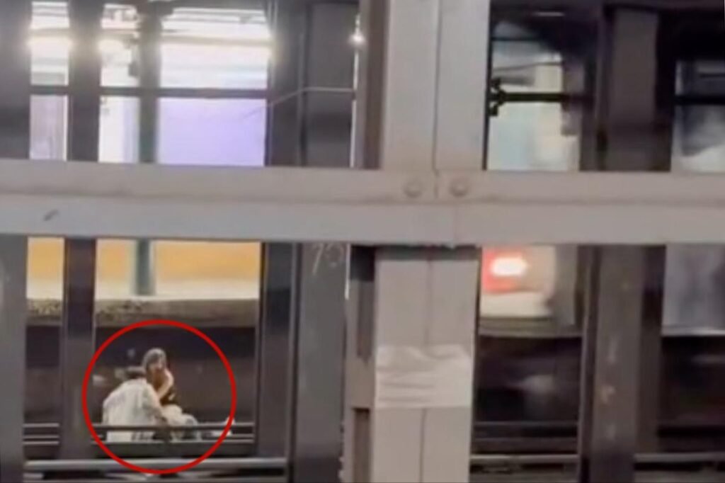 Young man and woman caught on video sitting on NYC subway tracks before being fatally struck 