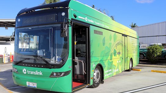 Transdev’s new E-Bus took to the streets of Brisbane on Monday