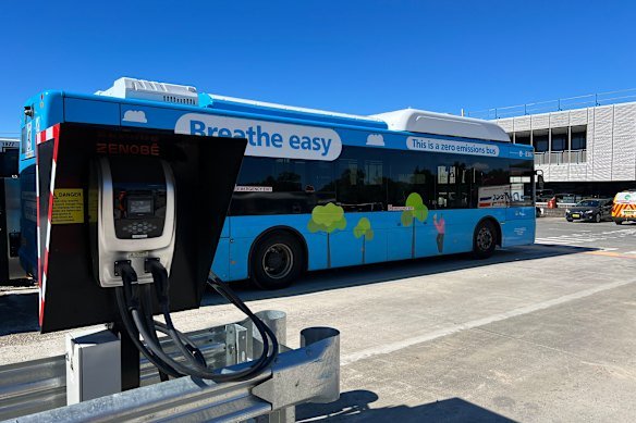 A Zenobe electric bus-charging system in Sydney.