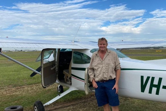 Campbell, a keen pilot, founded dairy company Barambah Organics.