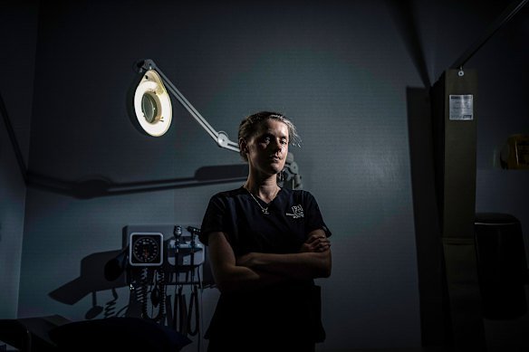 Dr Amelia McLean, at the Victorian Institute of Forensic Medicine, is seeing an increase in sexual strangulation.