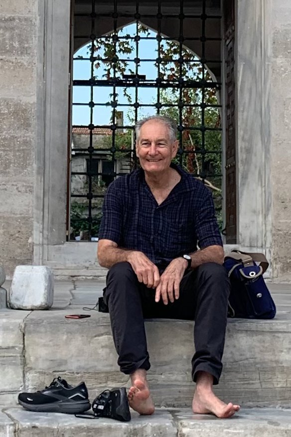 Infectious curiosity: Peter Mould, pictured in Europe, was an avid traveller.