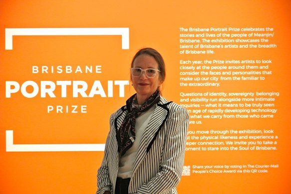 Brisbane Portrait Prize chair Anna Reynolds said one of the key themes of the 2026 finalists was family and belonging, while another was a “celebration of quiet achievers”. 