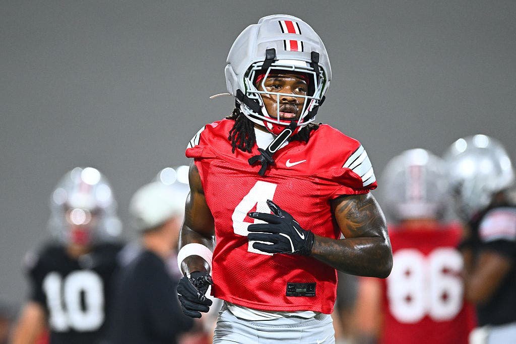 Jeremiah Smith looks to be one of the best receiving prospects in years. (Photo by Ben Jackson/Getty Images)